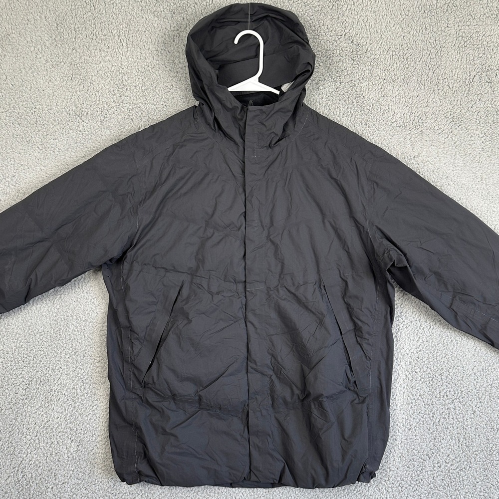 Sierra Designs Jacket Duck Down Mens XL Black Full Zip Hoodie Pocket Windbreaker - Picture 3 of 8
